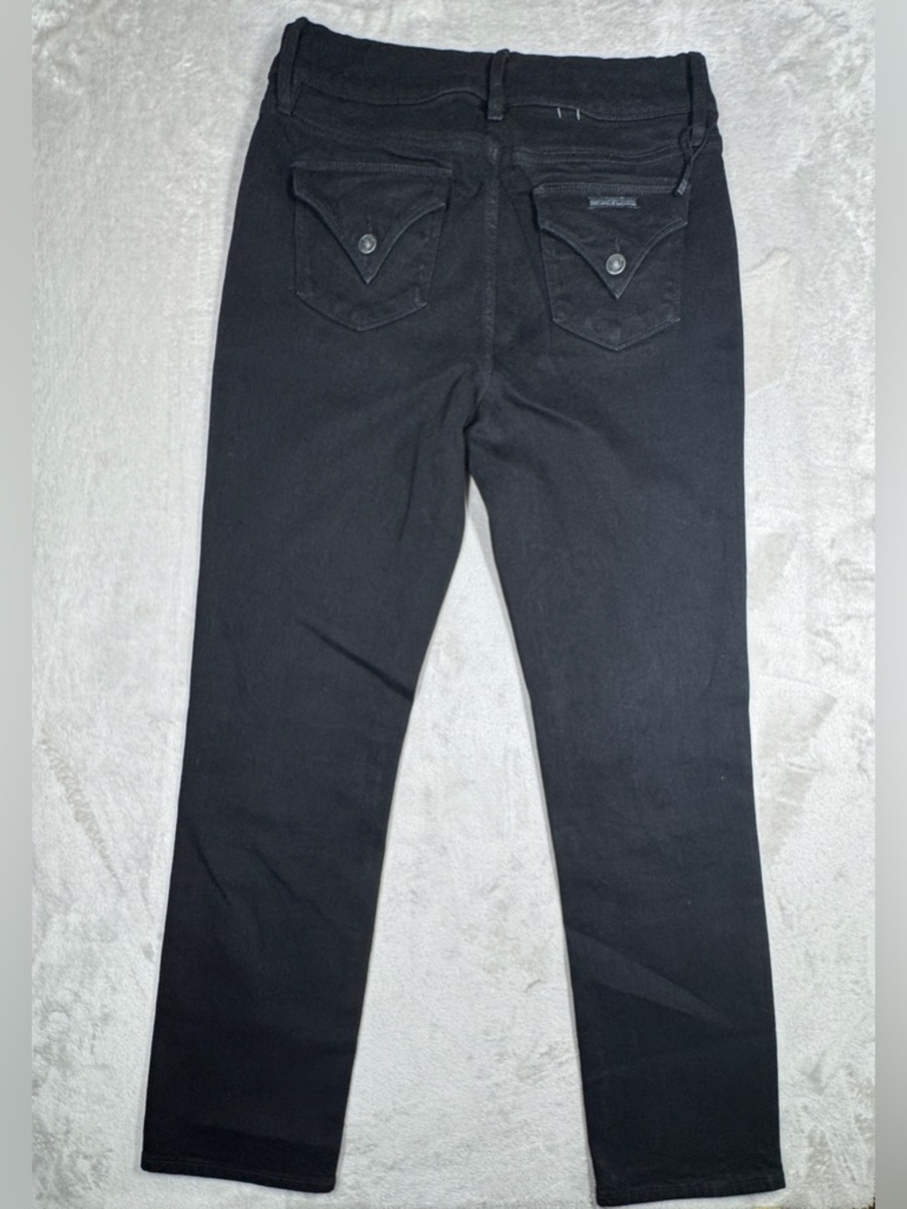 NWOT Hudson Women’s Black Back Flap Straight Leg Zip Fly Jeans Size 10